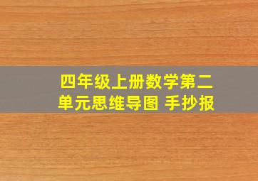 四年级上册数学第二单元思维导图 手抄报